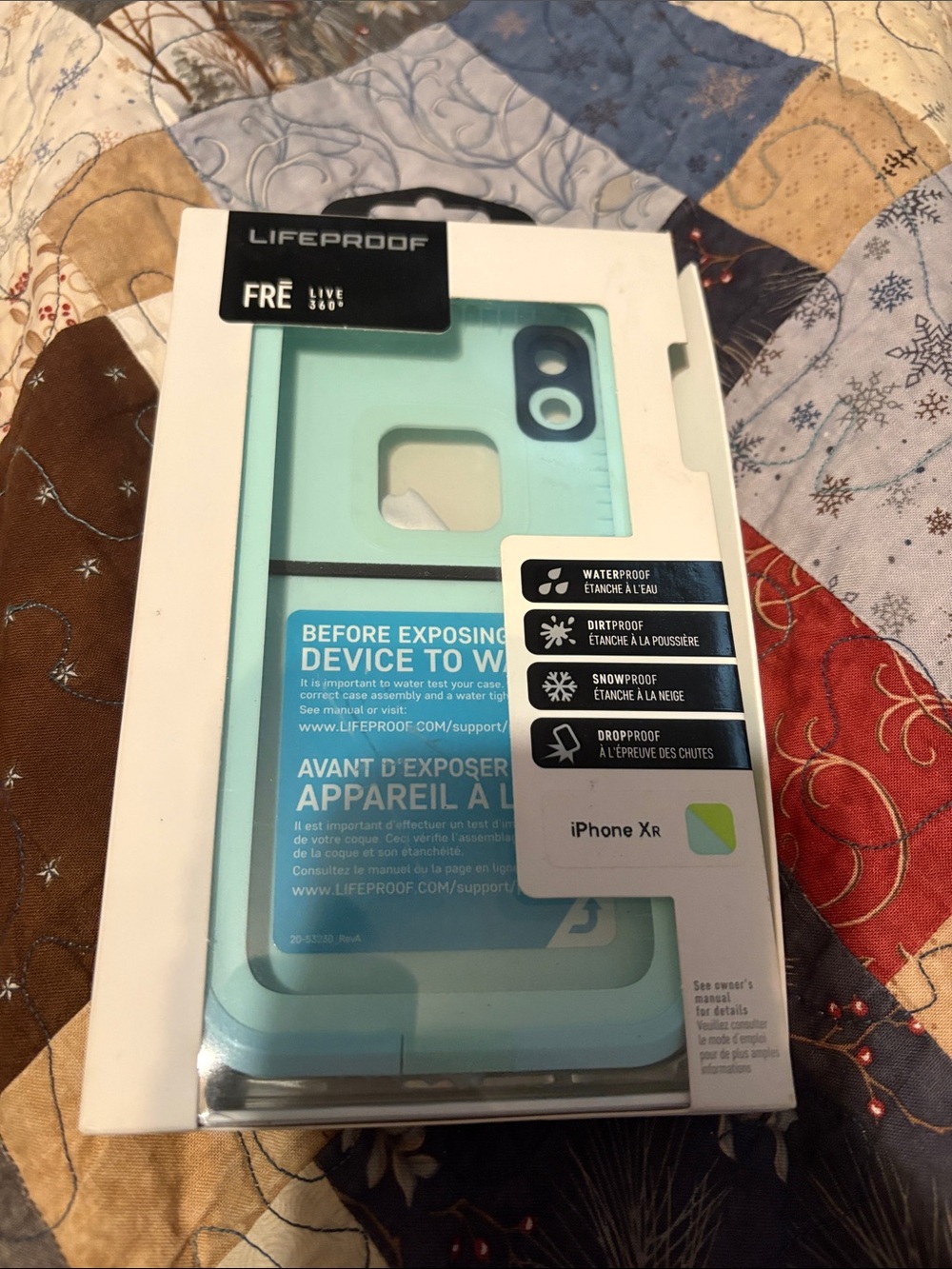 LifeProof FRE Series iPhone XR Case Teal with lime Trim